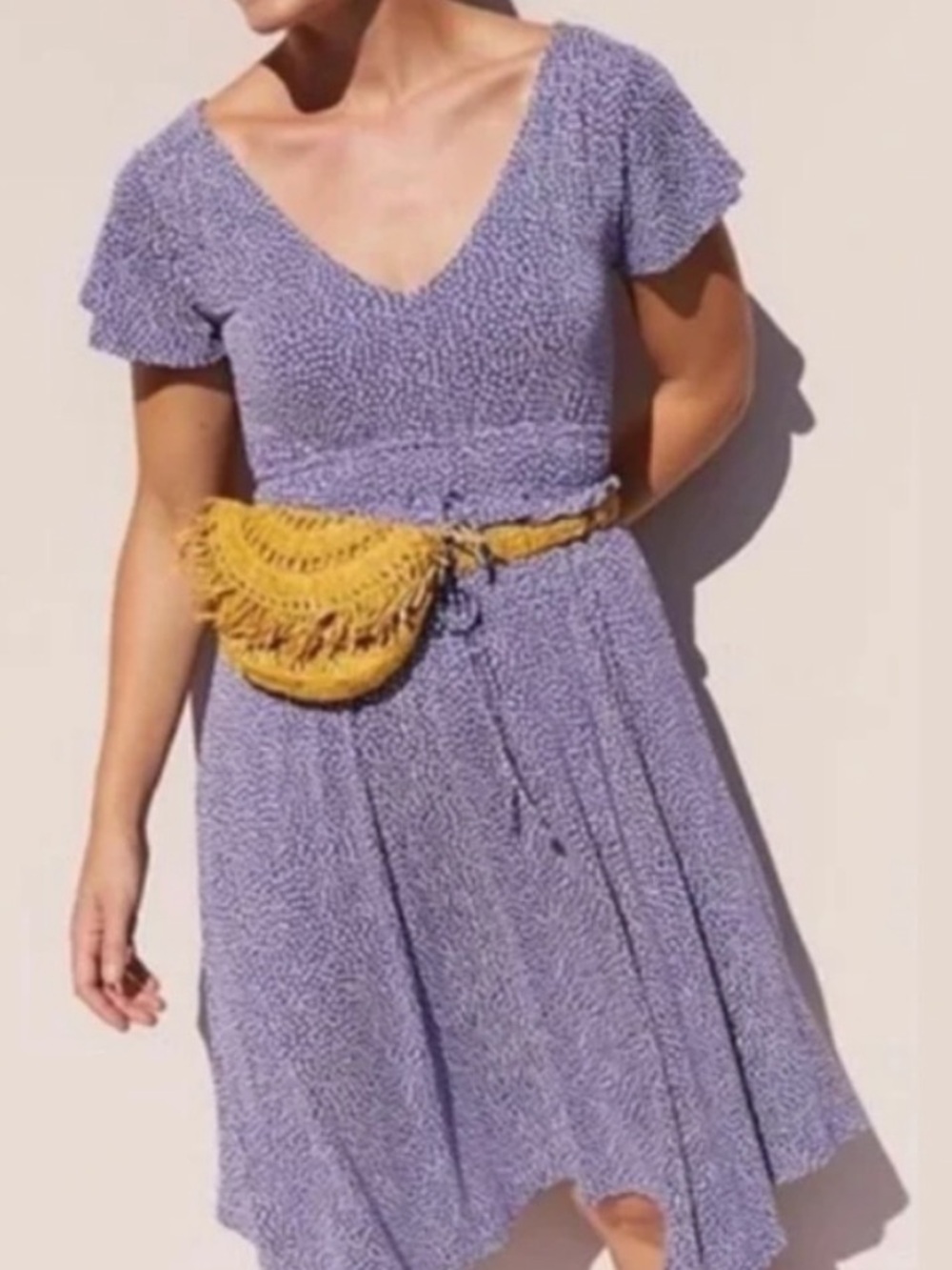 ANTHROPOLOGIE Maeve Flutter Sleeve Dress - size small